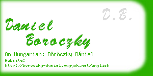 daniel boroczky business card